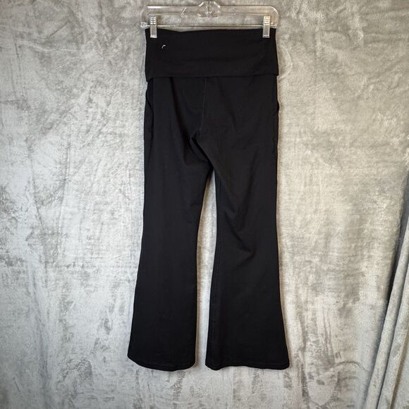 OFFLINE By Aerie The Hugger High Waisted Foldover Flare Legging Pant Sz M Black - Picture 4 of 7
